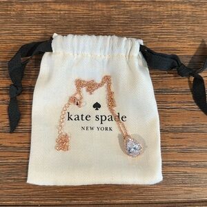 Kate spade rose gold teardrop necklace
